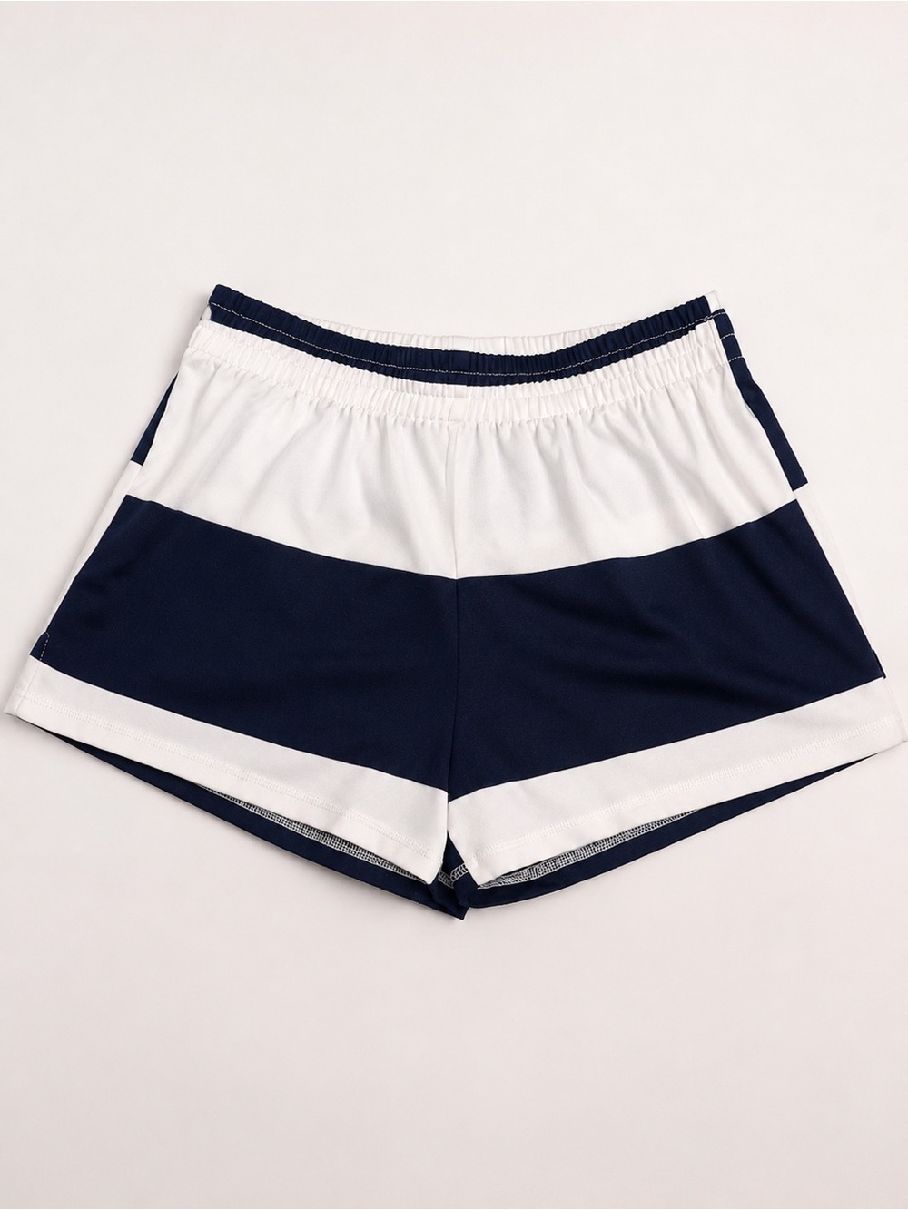 J.O.A. Navy White Color Block Shorts Size Medium Casual Pull On Lounge Resort
